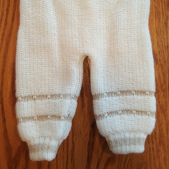 Precious Little Vintage 3pc Baby Boy Handknit Angora Vest Sweater 'n Pant Outfit - Picture 11 of 15